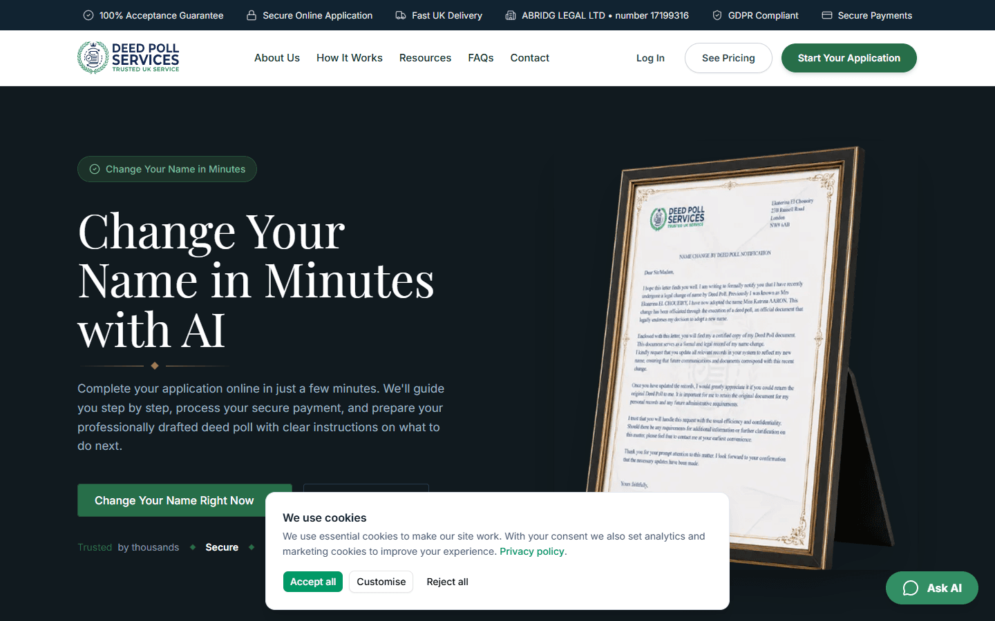 Deed Poll Services